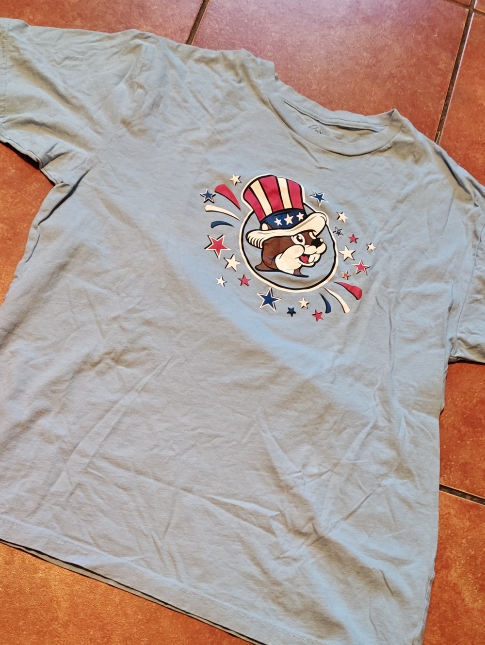Kids Light Blue Patriotic Graphic Tee - Unbranded